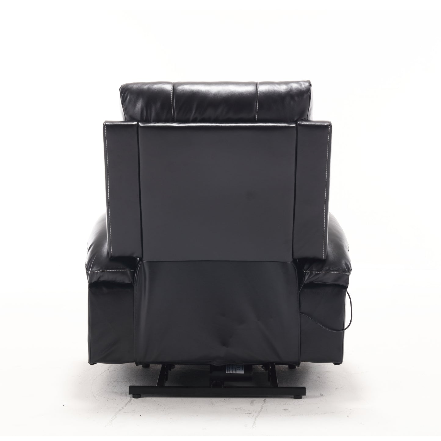 Elias Large Power Lift Recliner Chair with Massage - Black