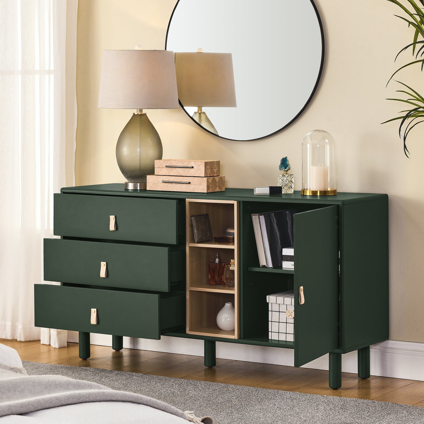 Haru Storage Wooden Cabinet - Green