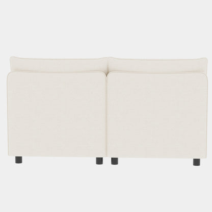 Keen Loveseat  With Ottoman - Beige