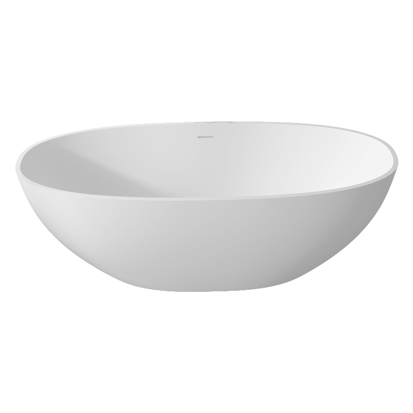 Relaxa 71" Solid Surface Freestanding  Bathtub  -  Matte White