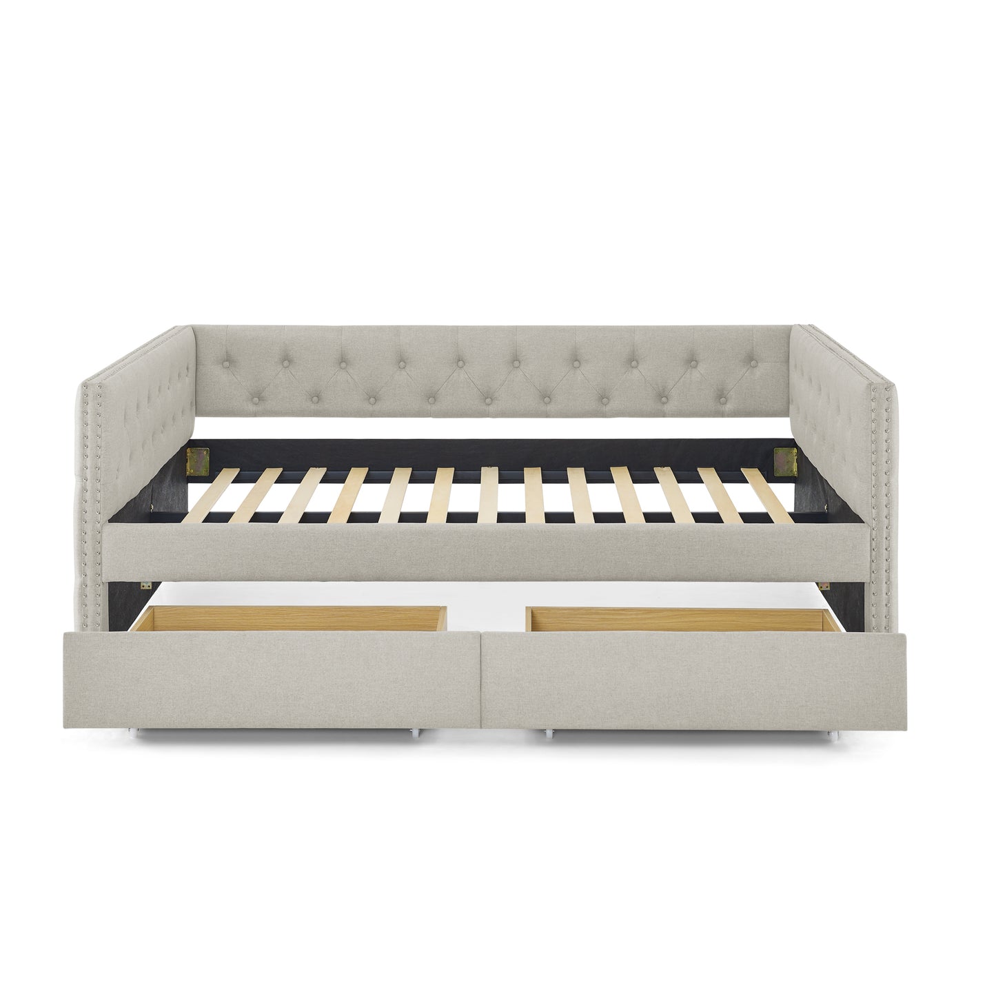 Teza Full Size Daybed with Drawers - Beige