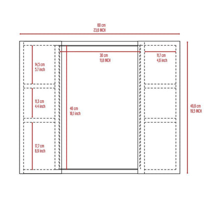 Mid Medicine Cabinet  - Light Gray