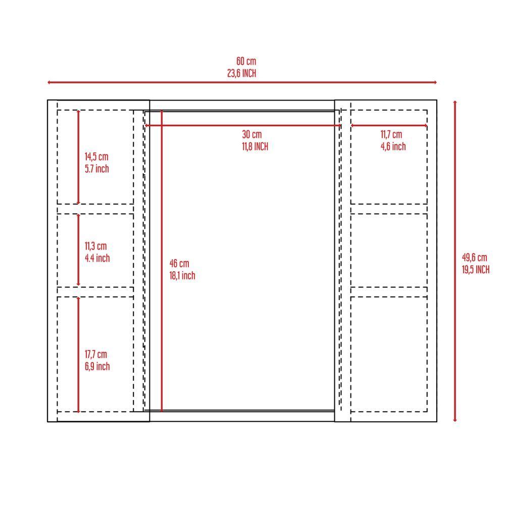 Mid Medicine Cabinet  - White