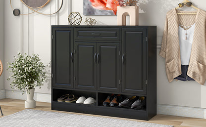 Mali Sleek and Modern Shoe Cabinet - Black