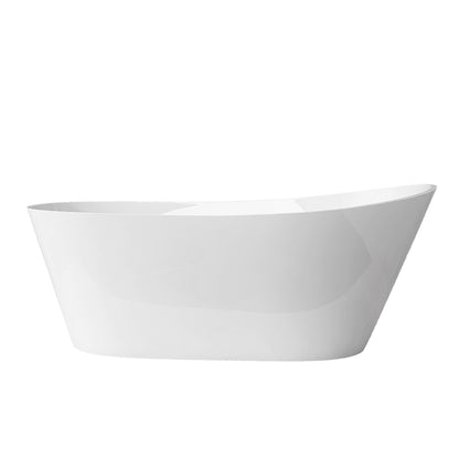 Nest 59" Acrylic Freestanding  Soaking Bathtub - Gloss White