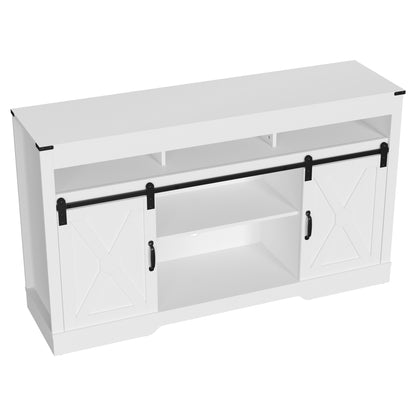 Mena 58" Farmhouse Double-Door TV Cabinet - White