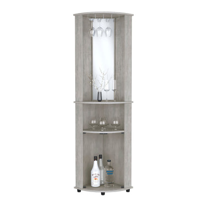 Nashville Corner Bar Cabinet - Gray