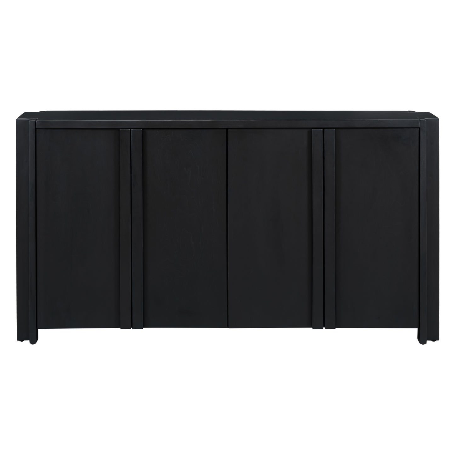 Rin Storage Cabinet Sideboard with 4 Doors - Black