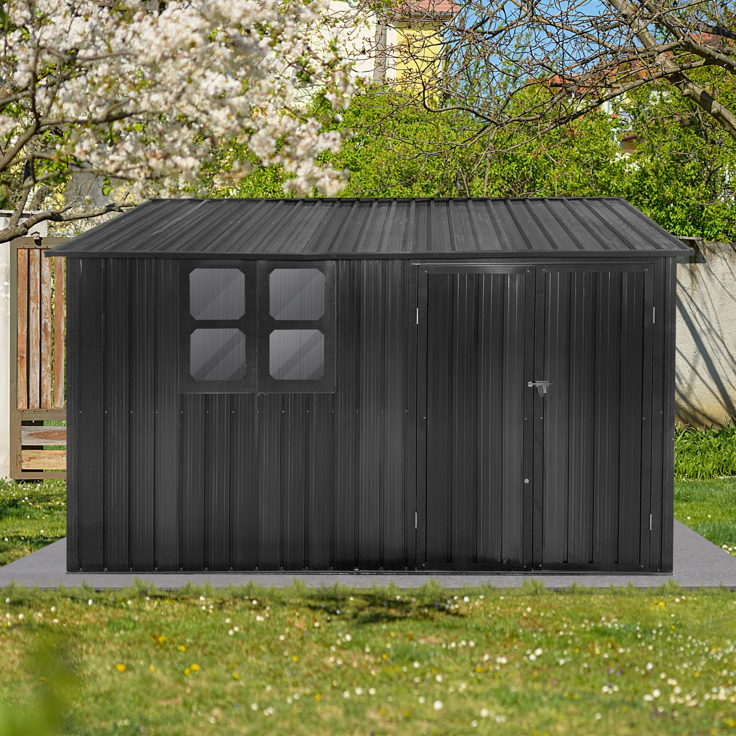 Austin 10 X 8 ft Metal Garden Sheds Outdoor Storage with Window