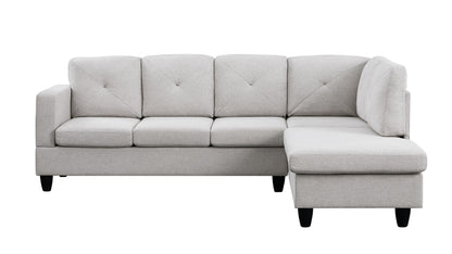 Santiago Sectional Sofa with Right Facing Chaise -  Light Gray