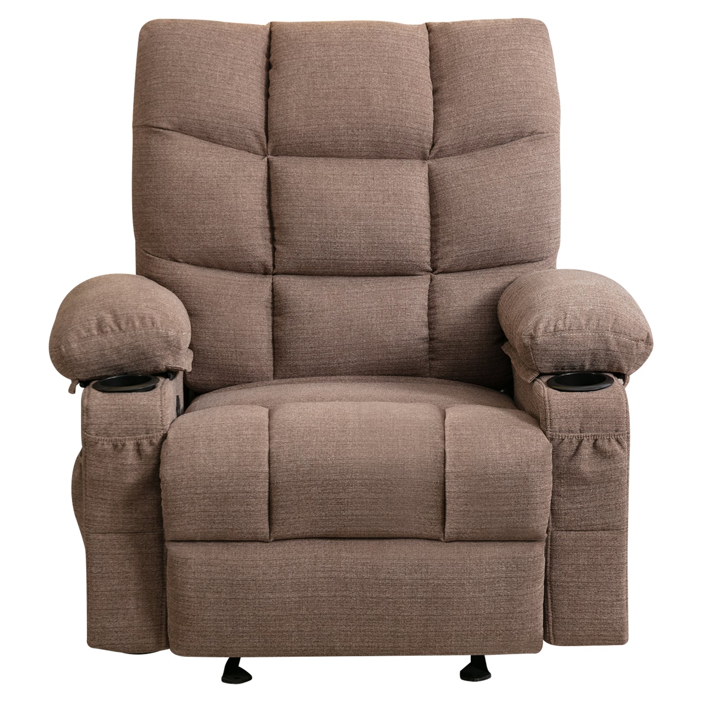 Jayla Recliner Chair Massage Heating sofa with USB - Brown