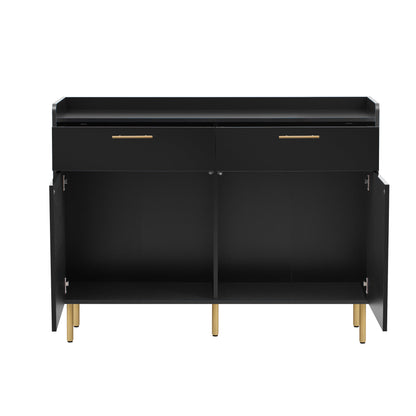 Melo Wooden Storage Cabinet - Black