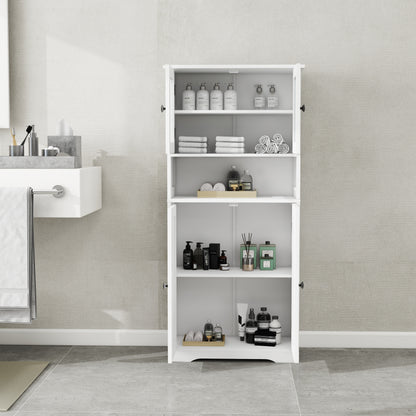 Myra II Storage Cabinet with Glass Doors - White