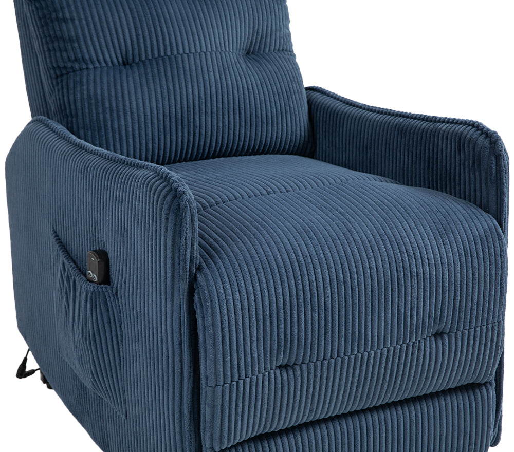 Fraser Electric Recliner Chair - Navy Blue