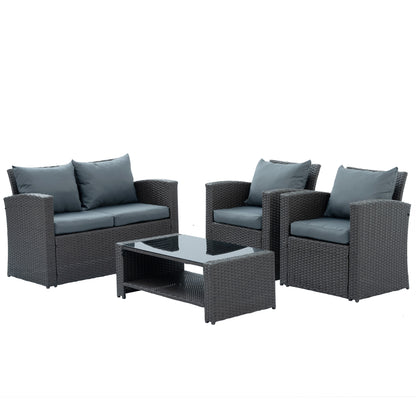 Moray 4 Pc Outdoor Patio Seating Set