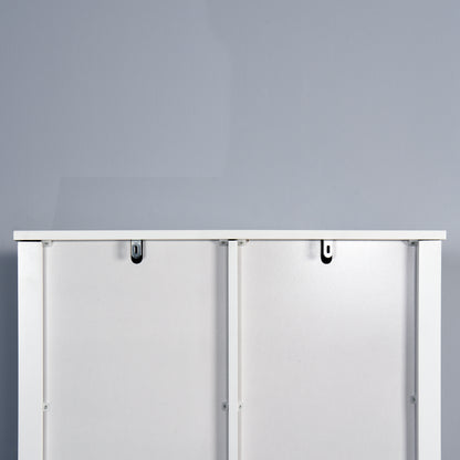 Barn Door Over-the-Toilet Storage Cabinet  - White