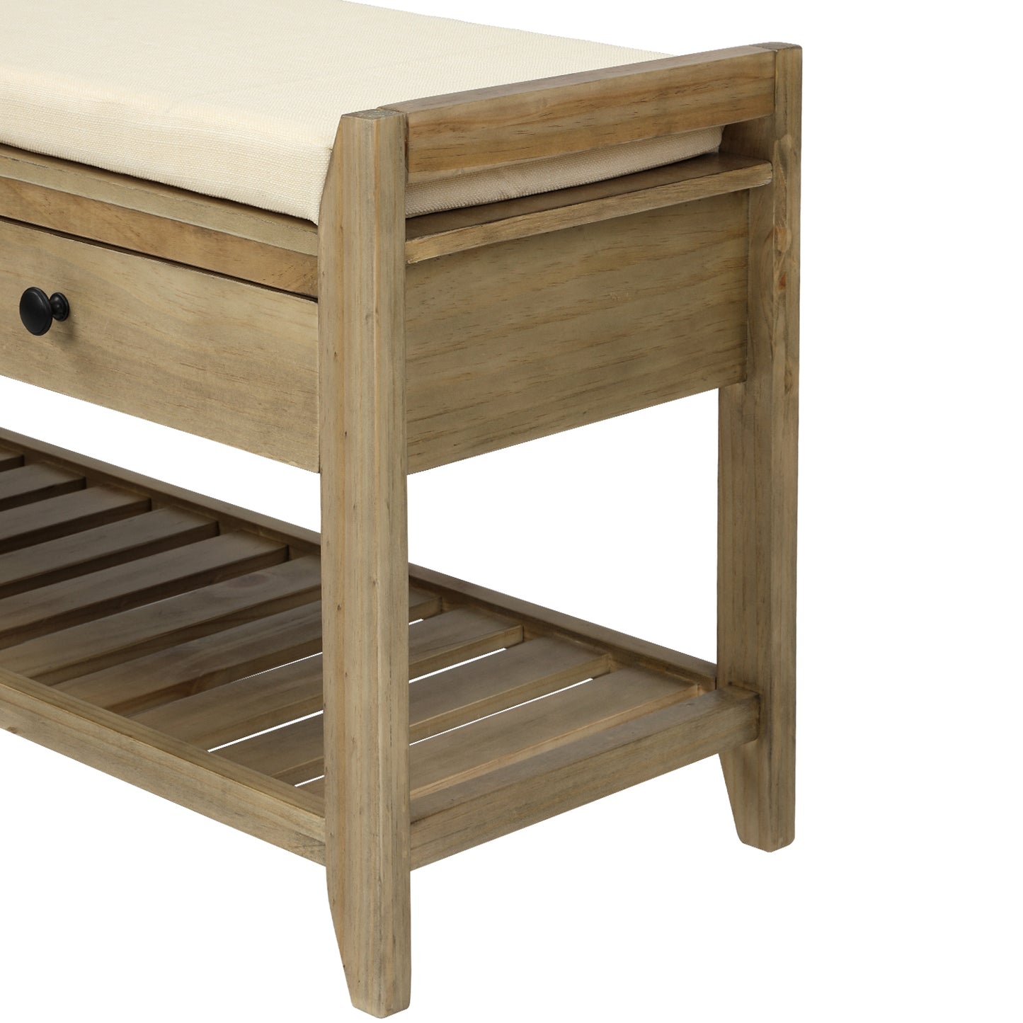 Modular Entryway Storage Bench - Gray Wash