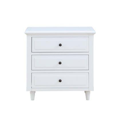 Eleni Wood Nightstand - White