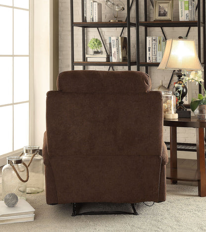 Rosia Velvet Recliner - Chocolate