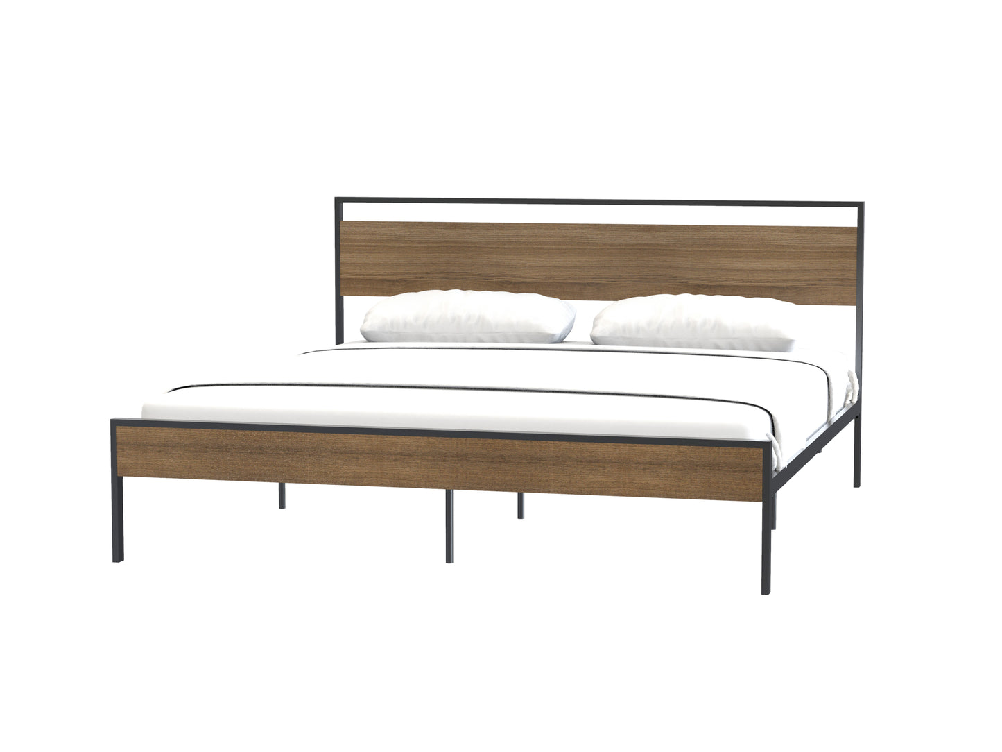 Ceres King Size Metal Bed - Cinnamon