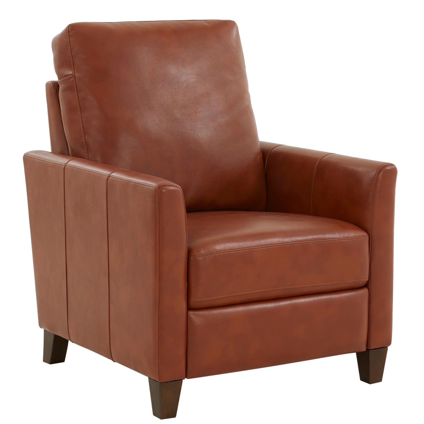 Remi Faux Leather Modern Recliner Chair - Caramel