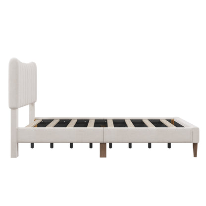 Innocent Full Size Platform Bed Frame - Cream