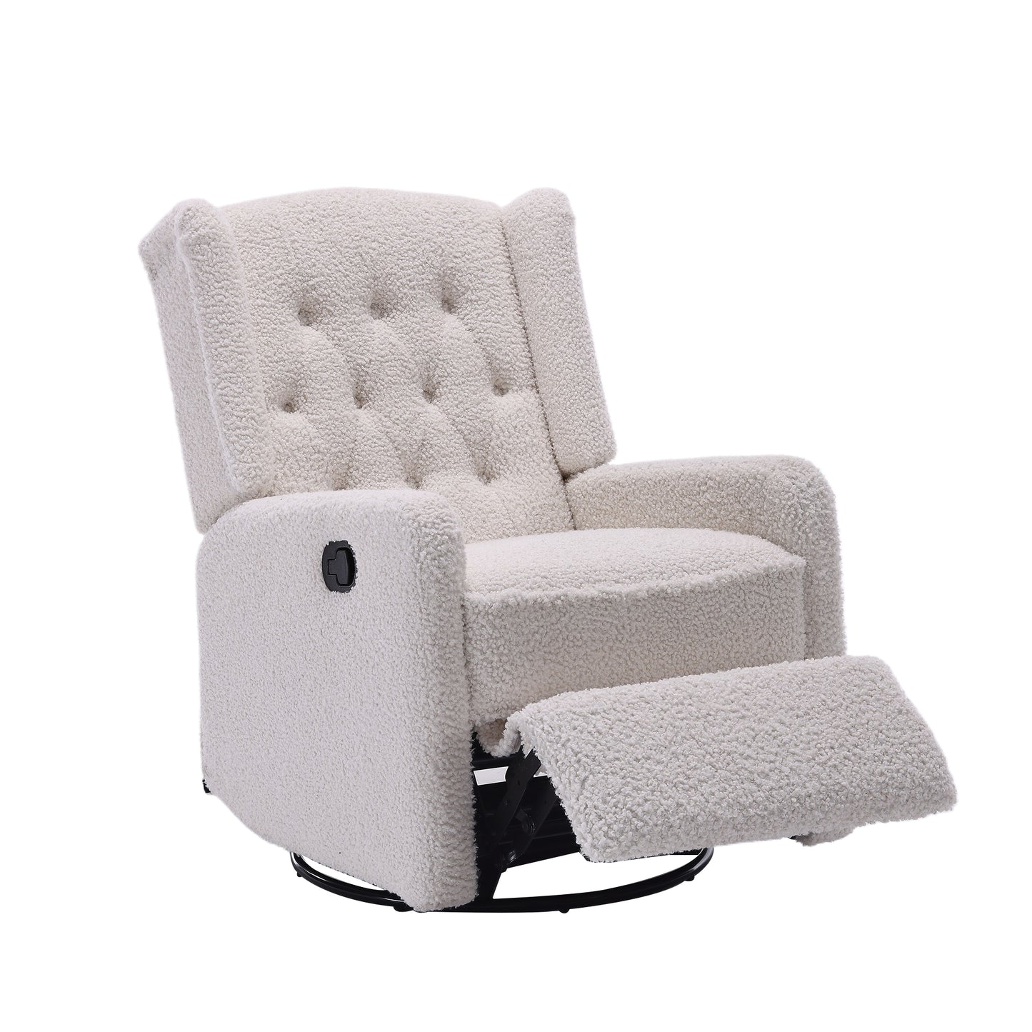 Davina Swivel Rocking Recliner Chair - White