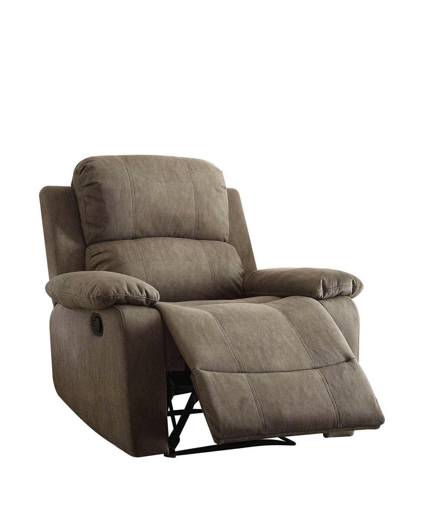 Aeon Polished Recliner with Pillow Top Arm - Gray