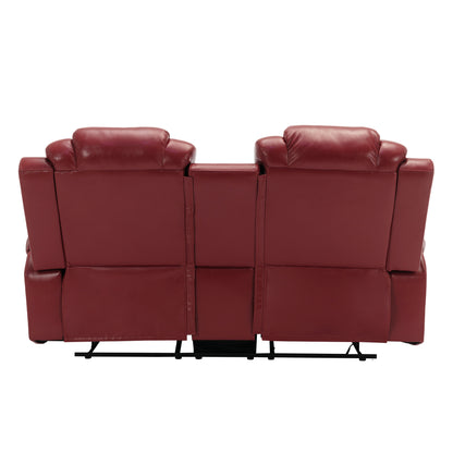 Milo 3 Pieces Recliner Sofa Sets - Red