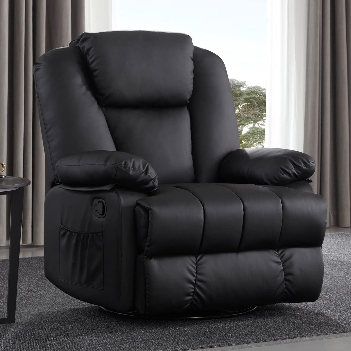 Fraser 360° Swivel Rocker Recliner - Black