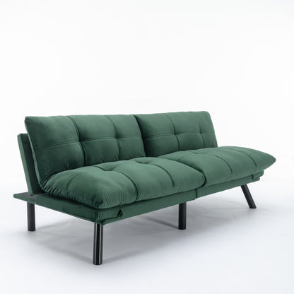 Vega Convertible Folding Modern Sofa Bed - Emerald