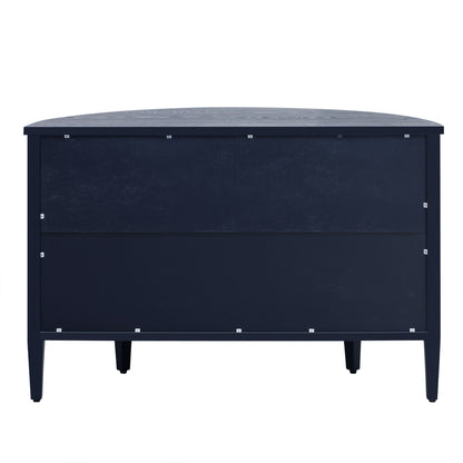 Hobs Curved Design Storage Cabinet - Navy Blue