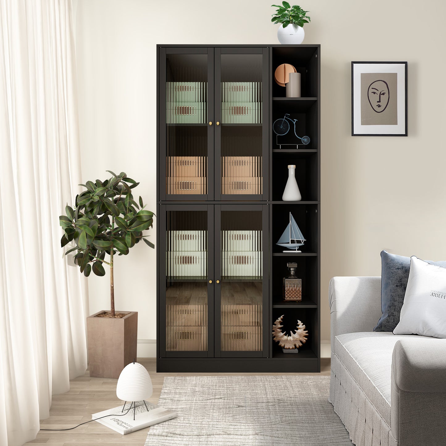 Monson Utility Storage Cabinet - Black