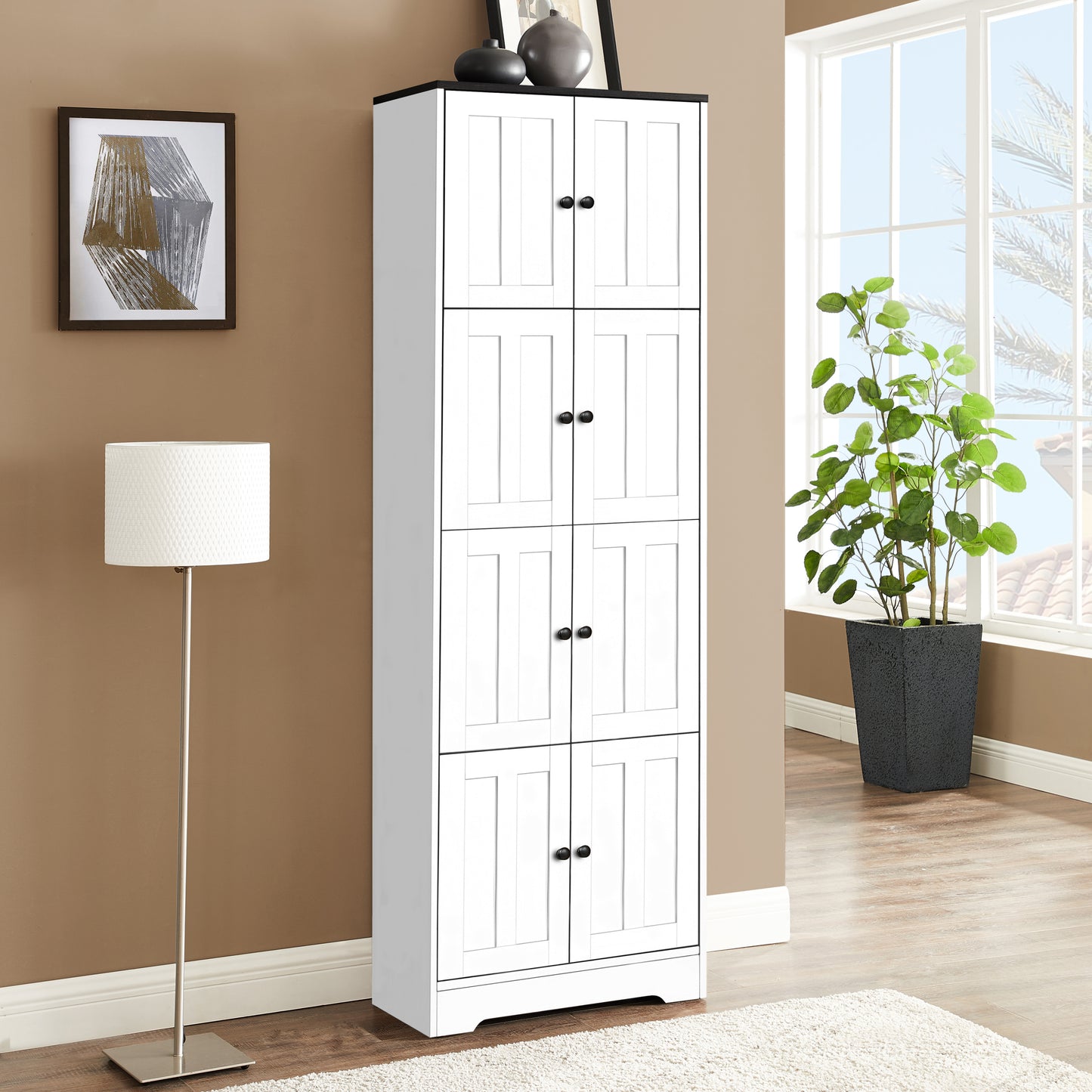 Moore Tall Storage Cabinet - White