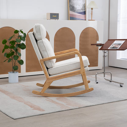 Barton Modern Rocking Chair - Ivory