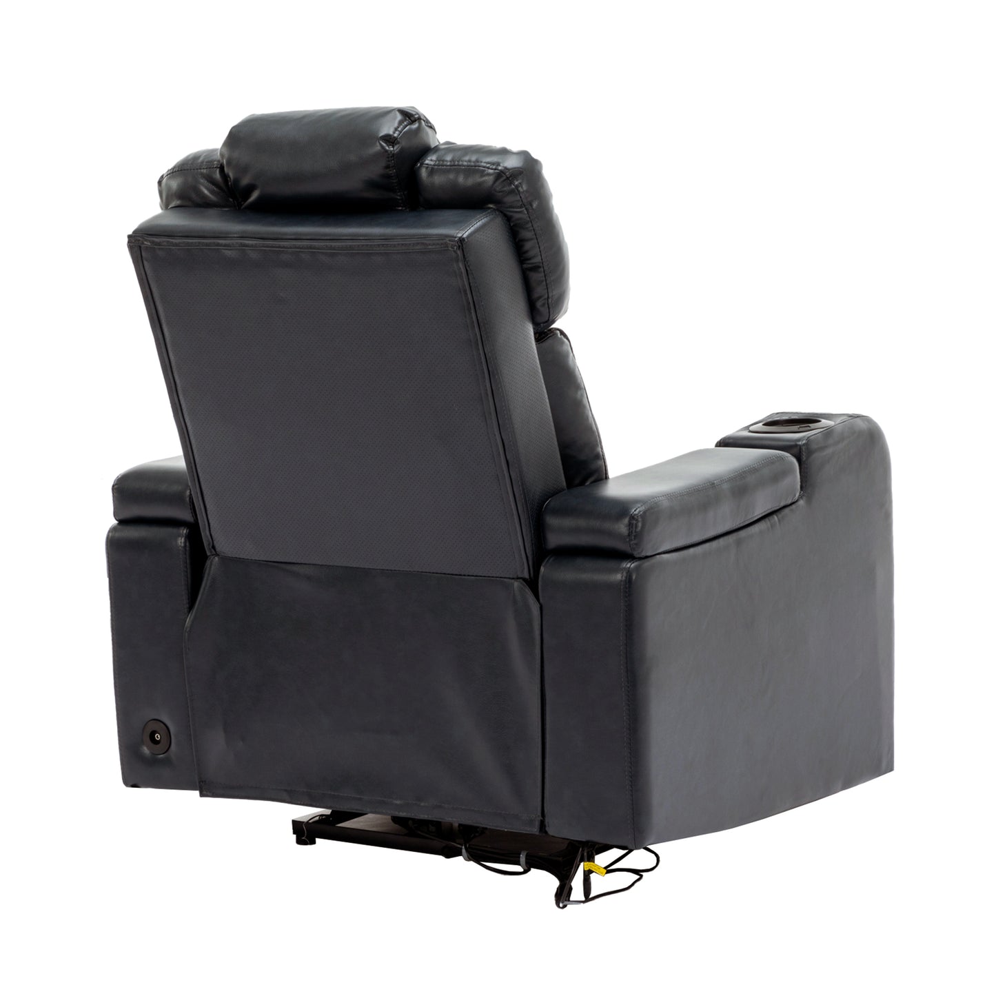 Xavier PU Leather Power Recliner - Black