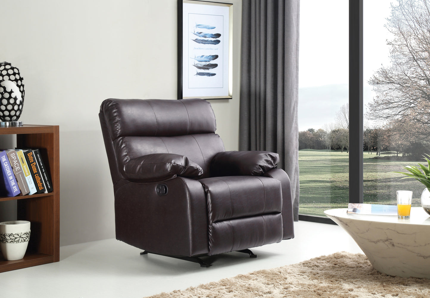 Taylor Rocker Recliner - Dark Brown