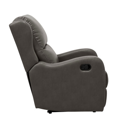 Amaris Faux Leather Upholstery Reclining Chair - Gray