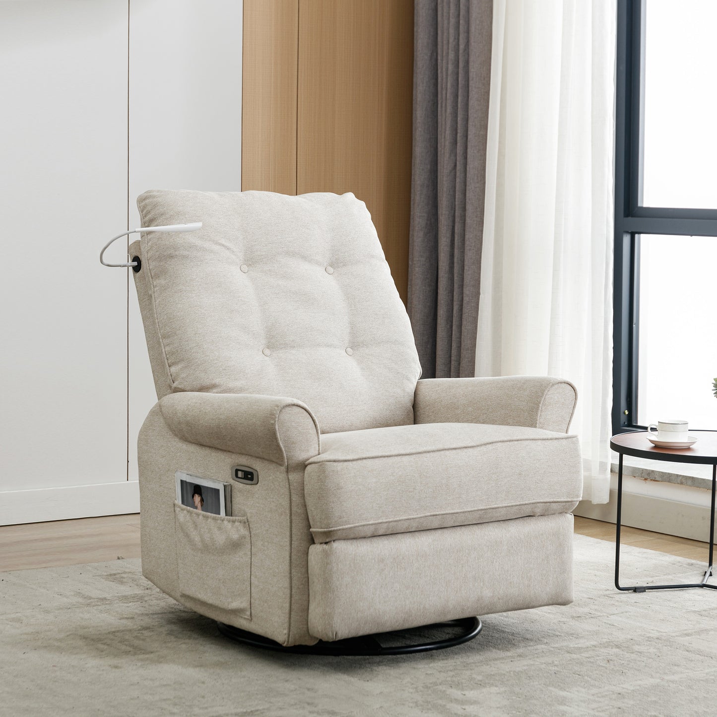 Vo 270 Degree Swivel Recliner Chairs - Cream