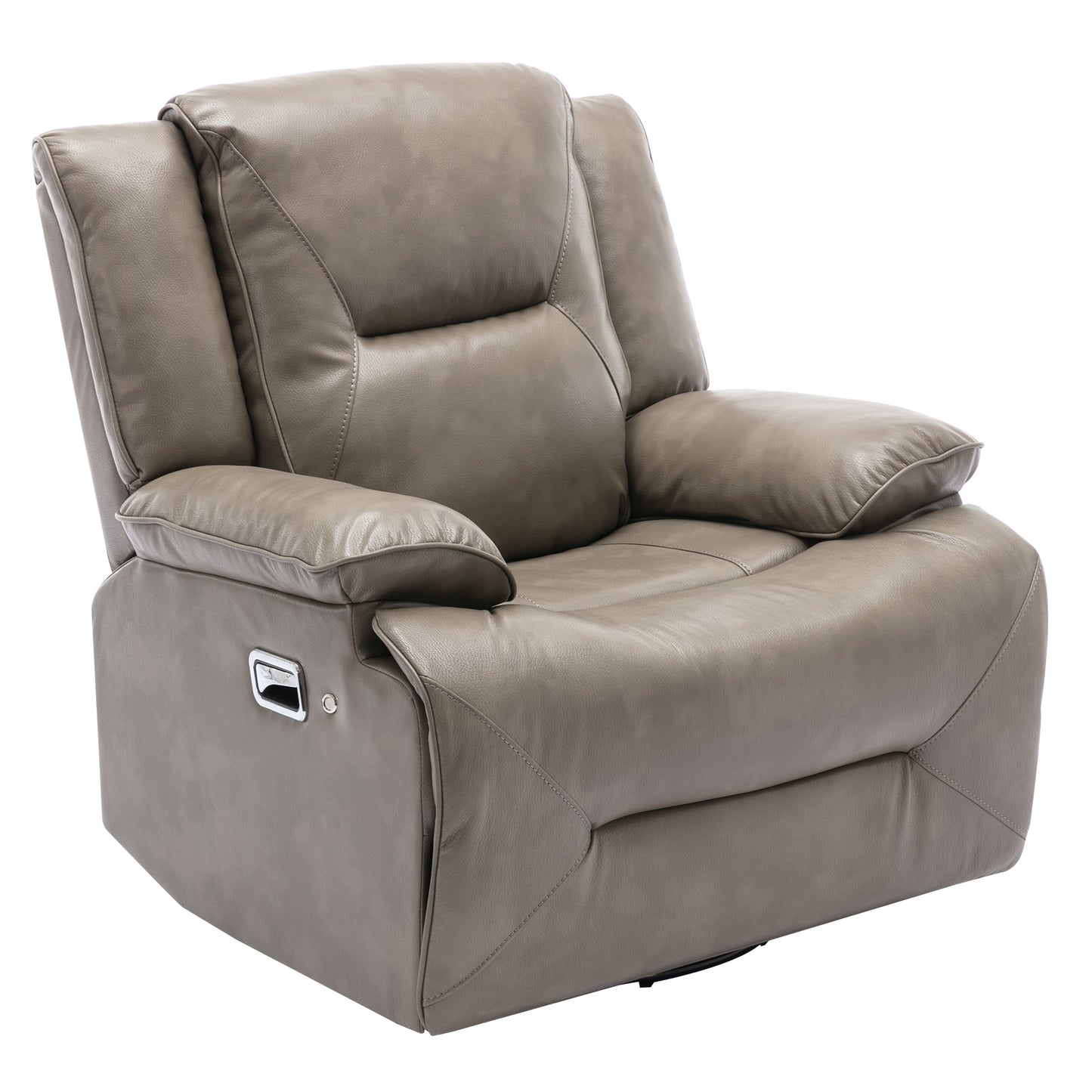 Meyer 360° Swivel and Rocking Manual Recliner Chair with a LED - Gray