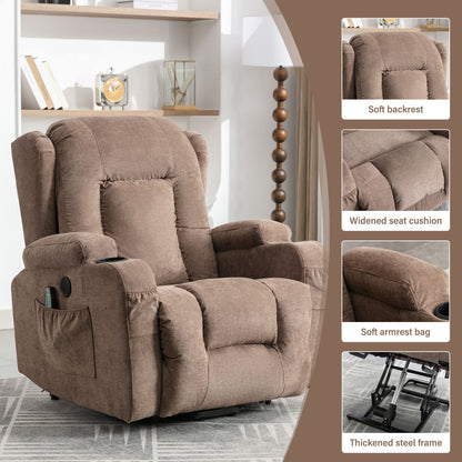 Bonilla Power Lift Recliner Chair - Brown