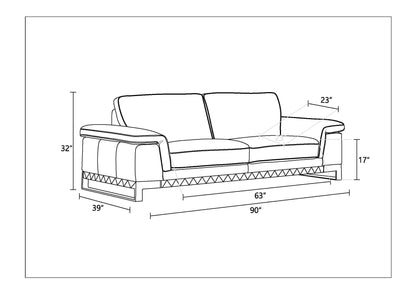 Boya Top Grain Italian Leather Sofa