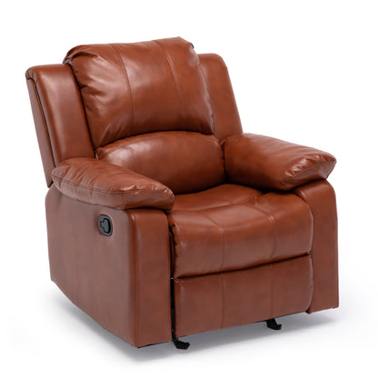 Charlotte Leather Gel Recliner - Caramel