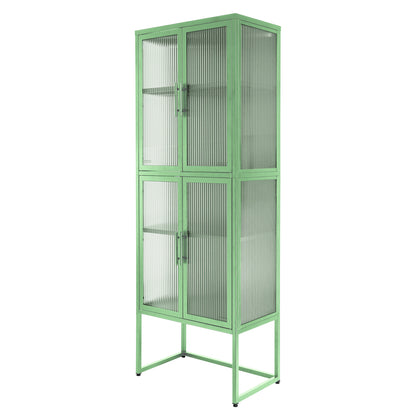 Nera II Tempered Glass Cabinet - Mint Green