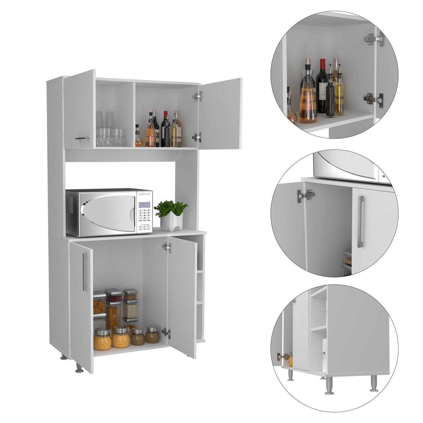 Bayshore 3-Shelf Pantry Cabinet - White