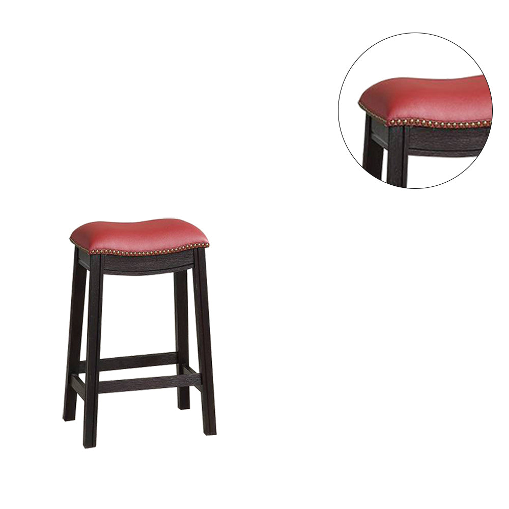 PU Upholstery Counter Stool - Red Set of 2