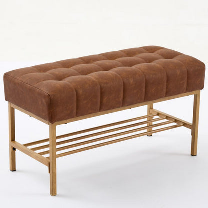 Lof Storage Shoe Bench - Brown