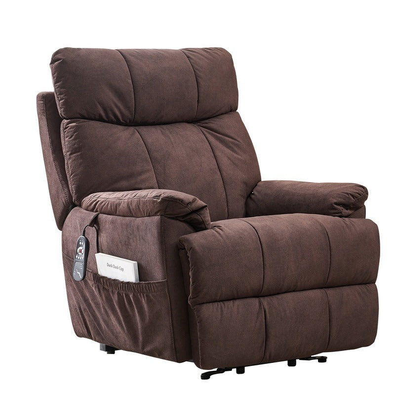 Feta Large size Electric Power Lift Recliner Chair with Massage and Heat - Brown