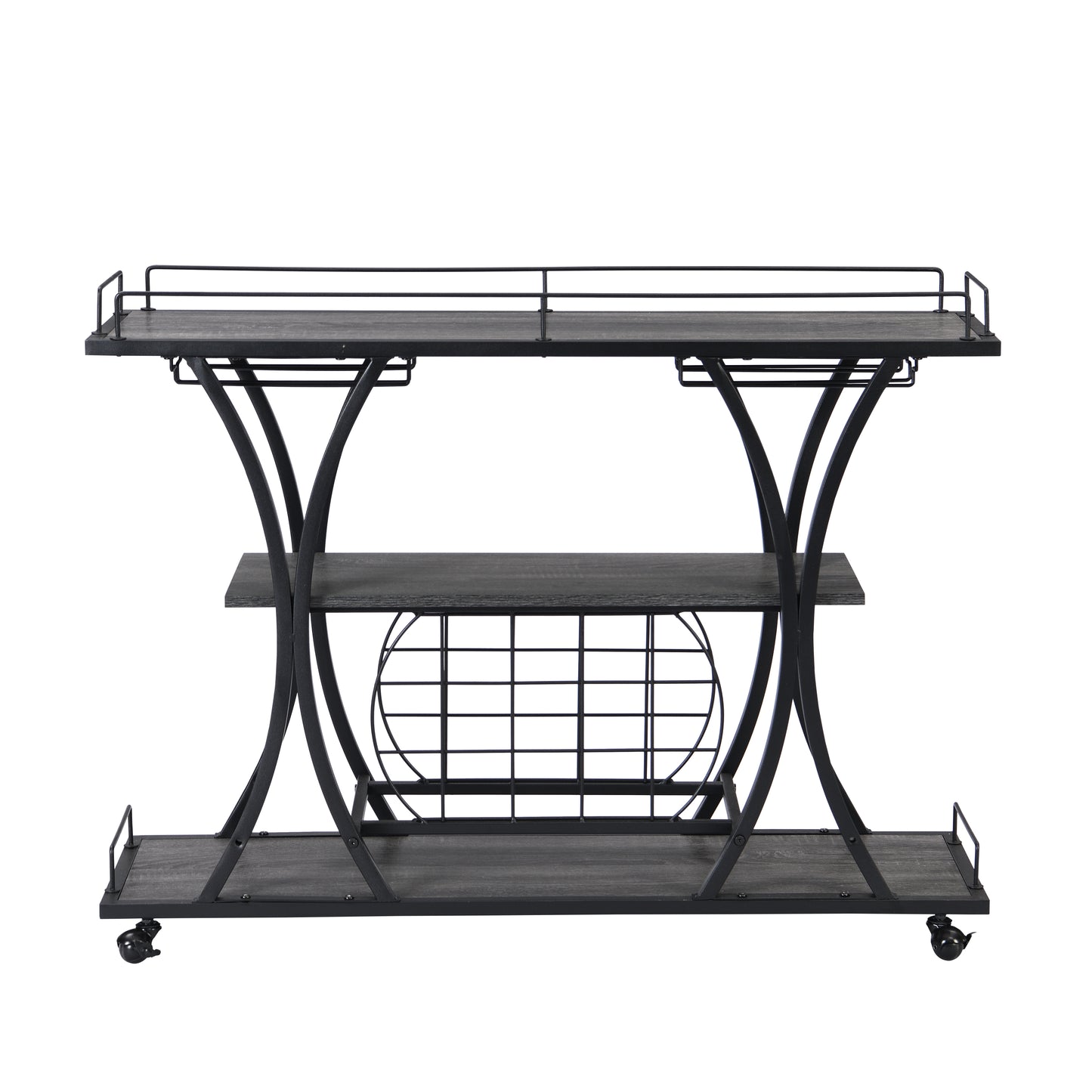 Sync Industrial Bar Cart  - Black & Gray