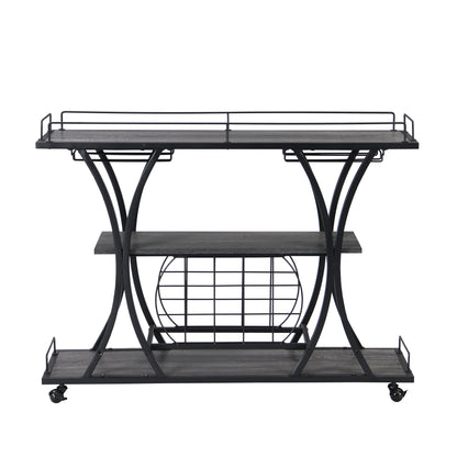 Sync Industrial Bar Cart  - Black & Gray